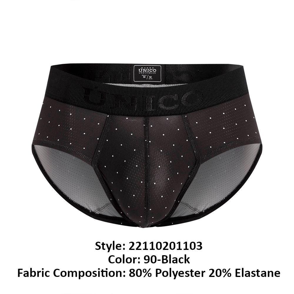 Unico 22110201103 Astros Briefs Black Plus Sizes