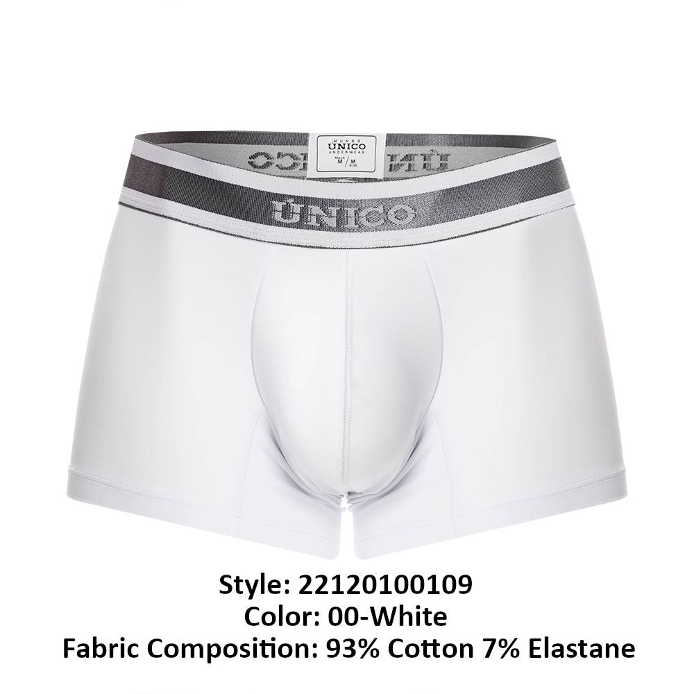 Unico 22120100109 Lustre A22 Trunks White Plus Sizes