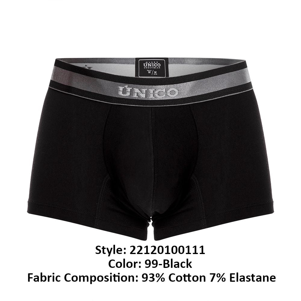 Unico 22120100111 Nebuloso A22 Trunks Black Plus Sizes