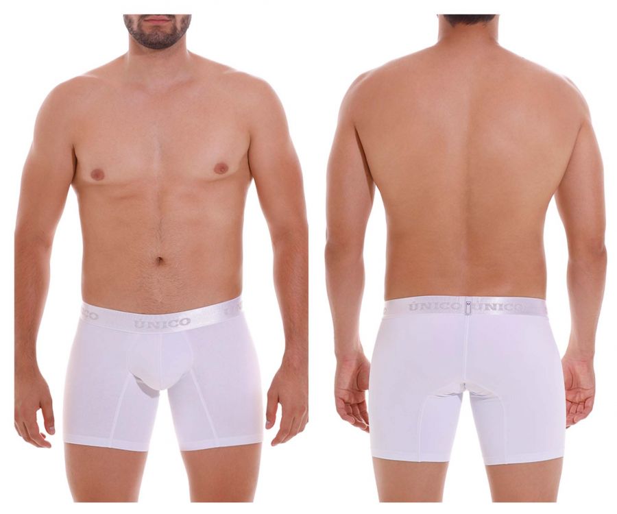 Unico 22120100201 Cristalino A22 Boxer Briefs White Plus Sizes