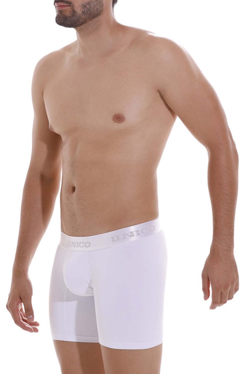 Unico 22120100201 Cristalino A22 Boxer Briefs White Plus Sizes