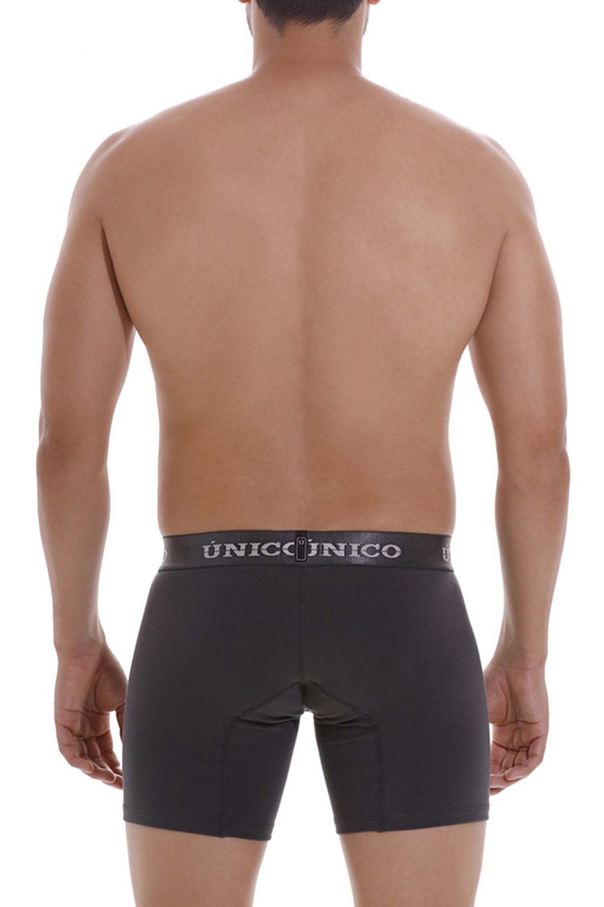 Unico 22120100204 Asfalto A22 Boxer Briefs Dark Gray Plus Sizes