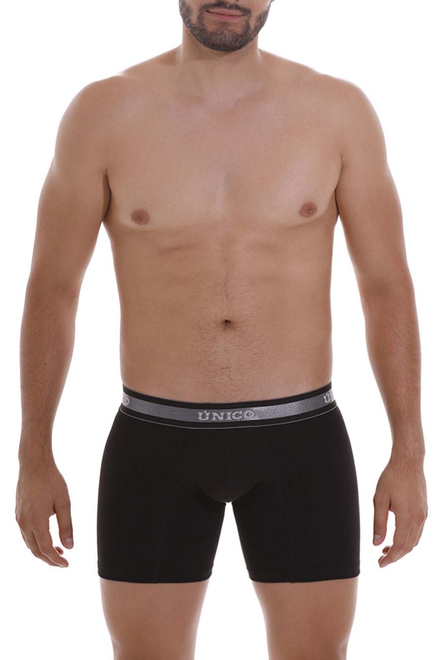 Unico 22120100211 Nebuloso A22 Boxer Briefs Black Plus Sizes