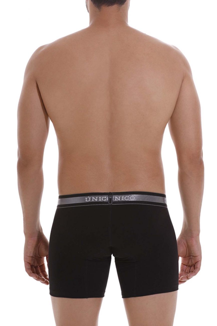 Unico 22120100211 Nebuloso A22 Boxer Briefs Black Plus Sizes