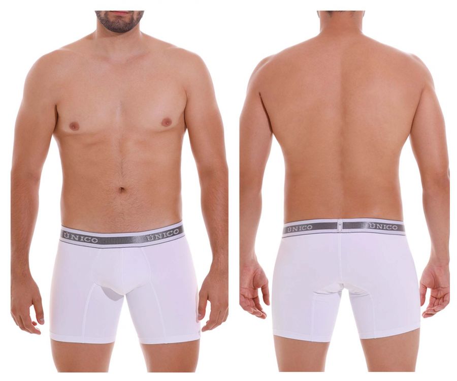 Unico 22120100212 Lustre M22 Boxer Briefs White Plus Sizes