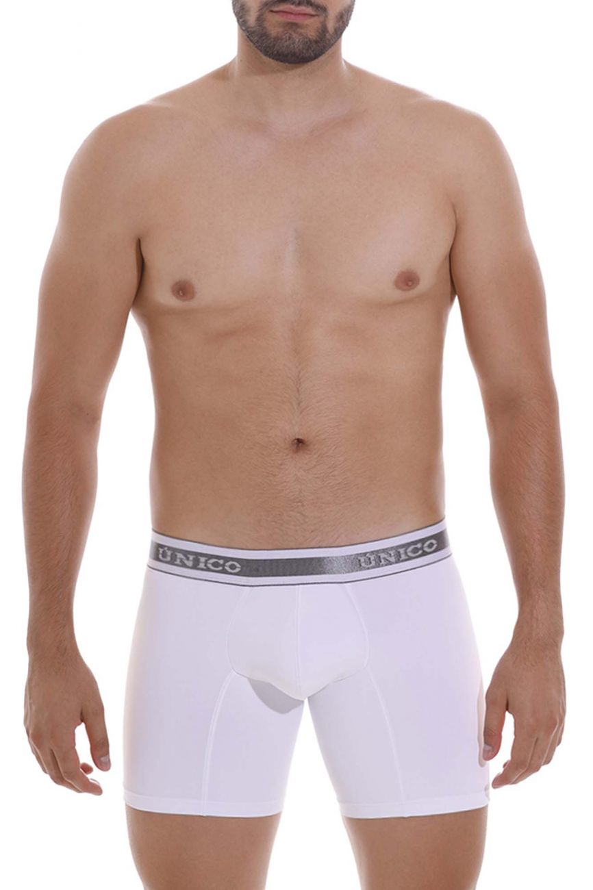 Unico 22120100212 Lustre M22 Boxer Briefs White Plus Sizes