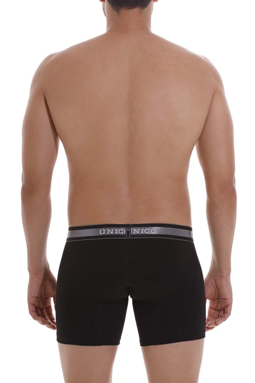 Unico 22120100214 Nebuloso M22 Boxer Briefs Black Plus Sizes