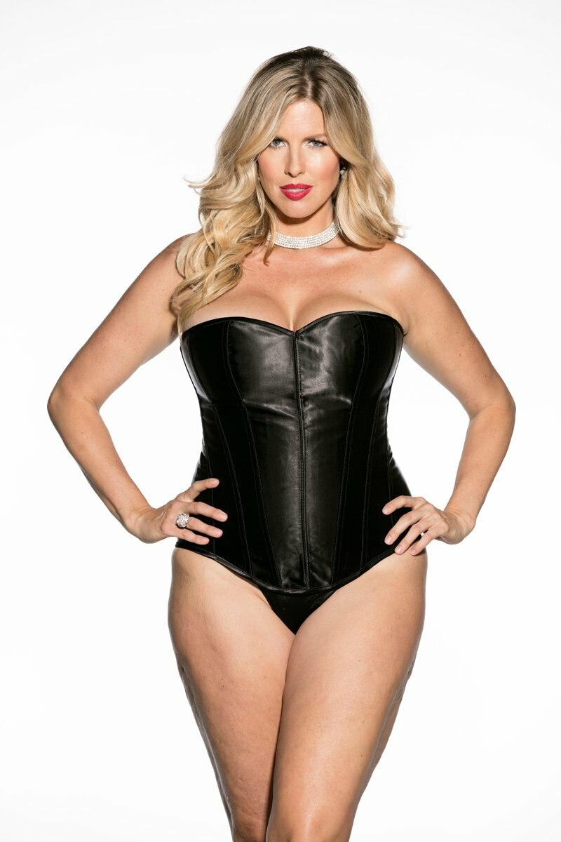 SALE - Satin Corset Top with Sweet Heart Bodice Black