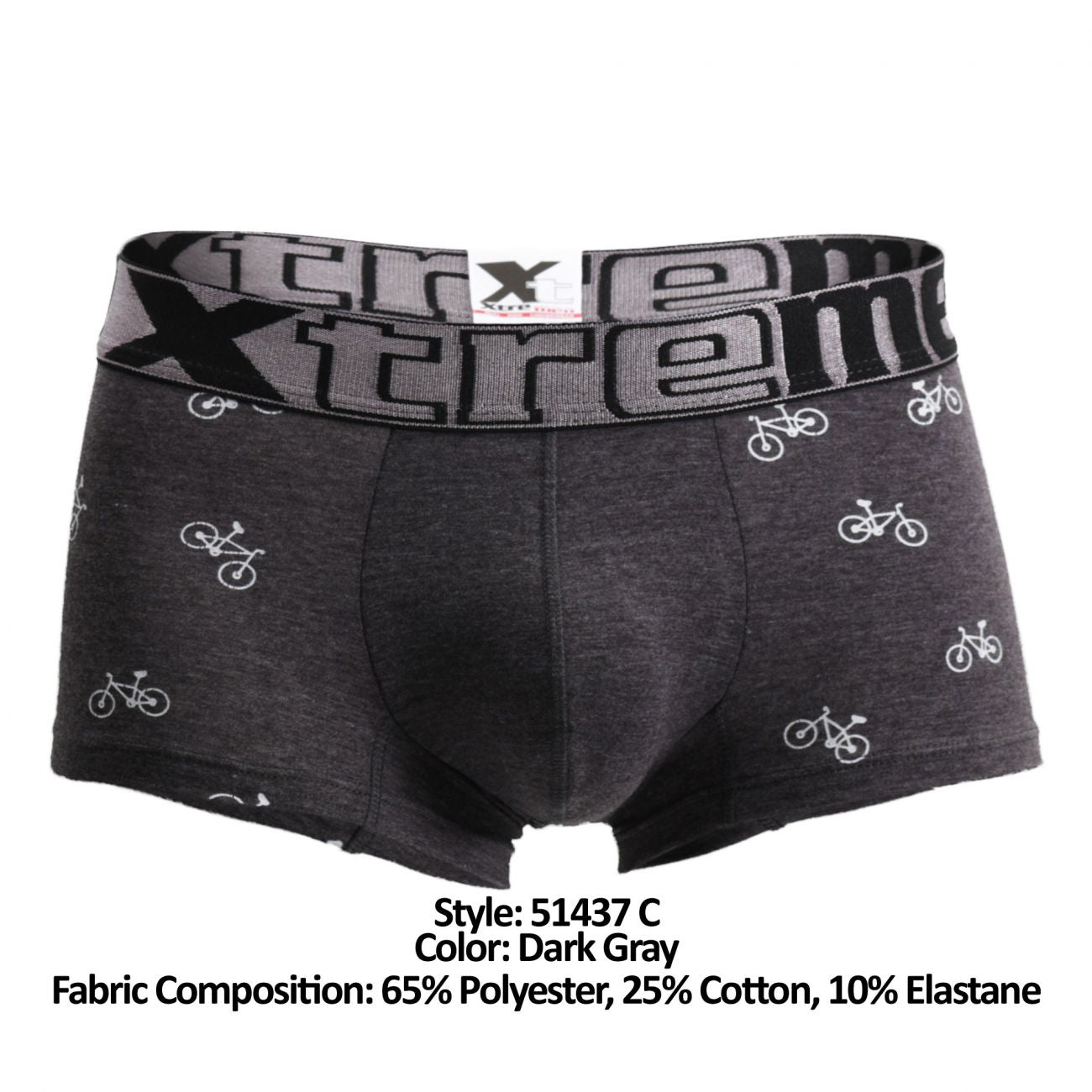 Xtremen 51437C Cycling Print Boxer Briefs