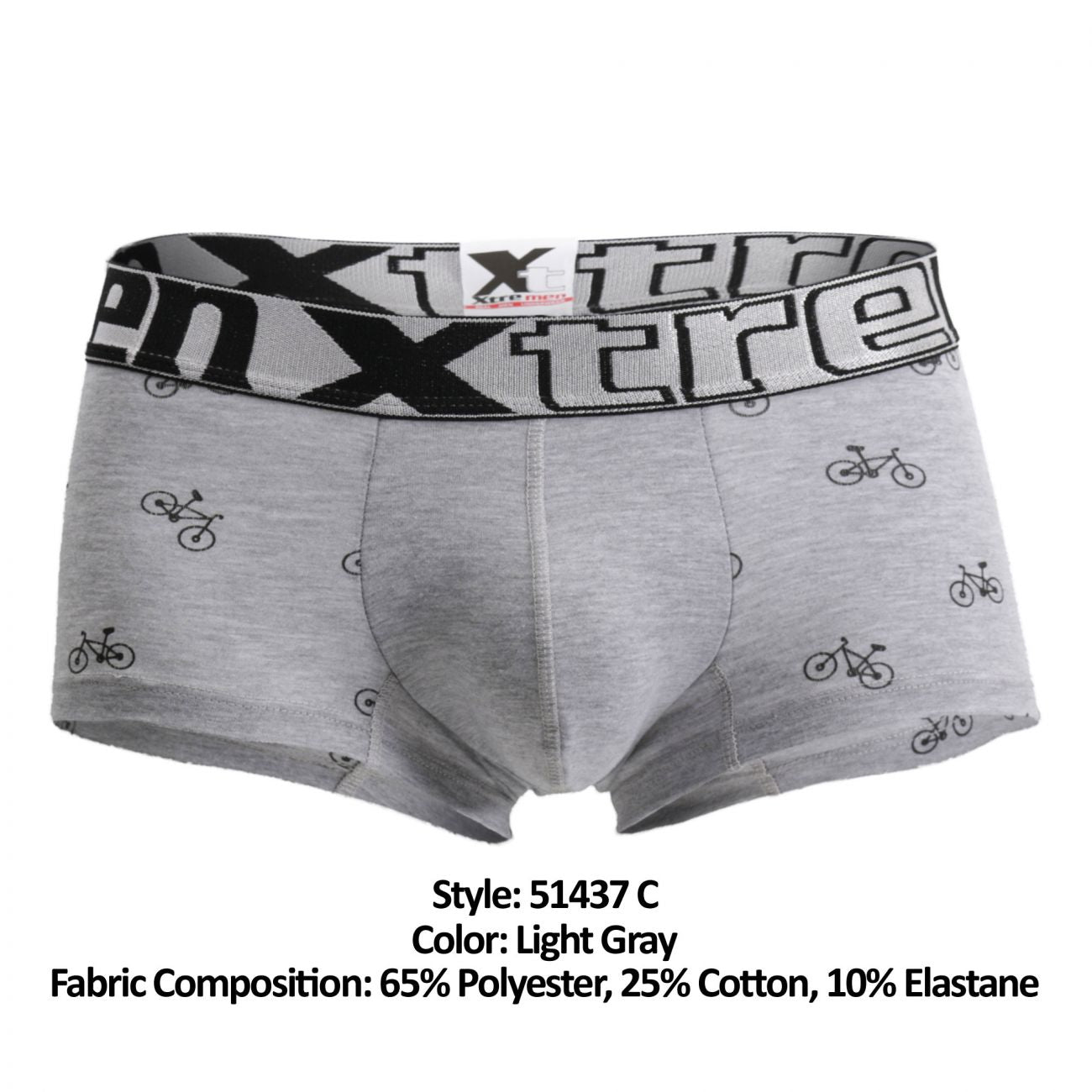 Xtremen 51437C Cycling Print Boxer Briefs