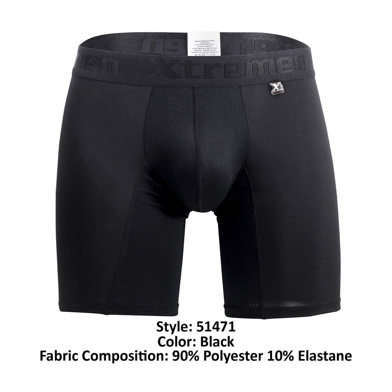 Xtremen 51471 Microfiber Boxer Briefs Black