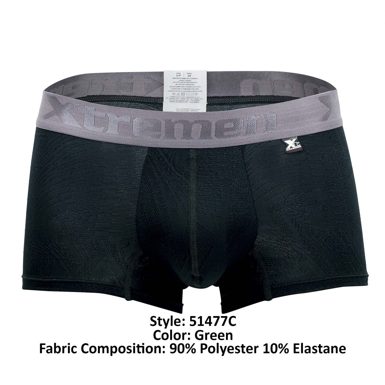 Xtremen 51477C Microfiber Jacquard Trunks Green