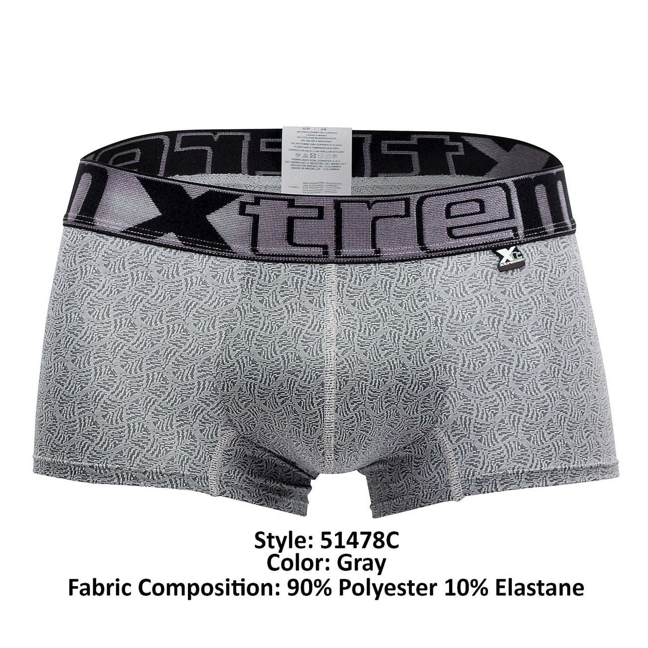 Xtremen 51478C Microfiber Jacquard Trunks Grey