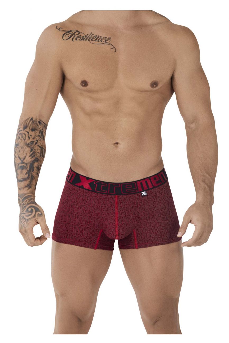 Xtremen 51478C Microfiber Jacquard Trunks Red