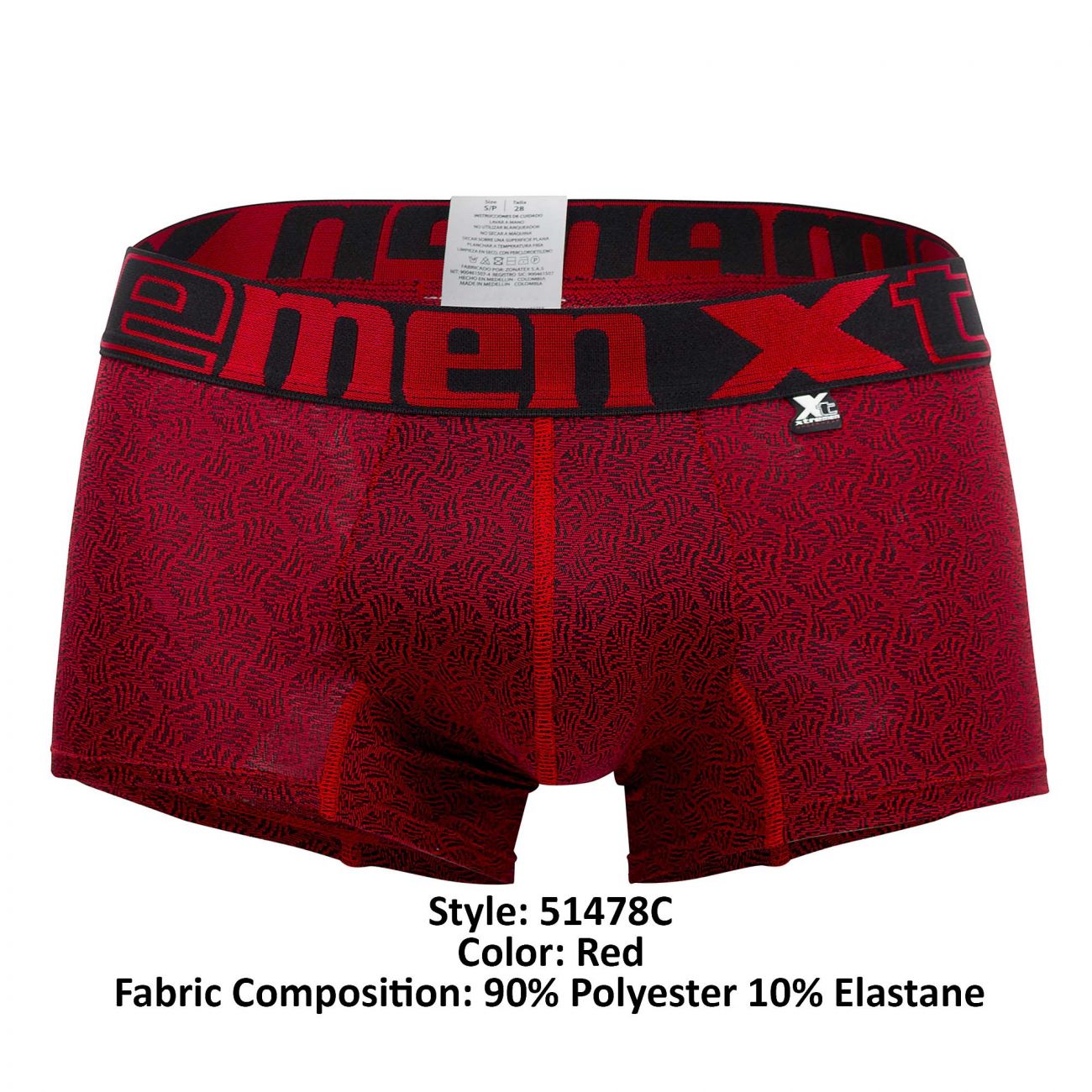 Xtremen 51478C Microfiber Jacquard Trunks Red