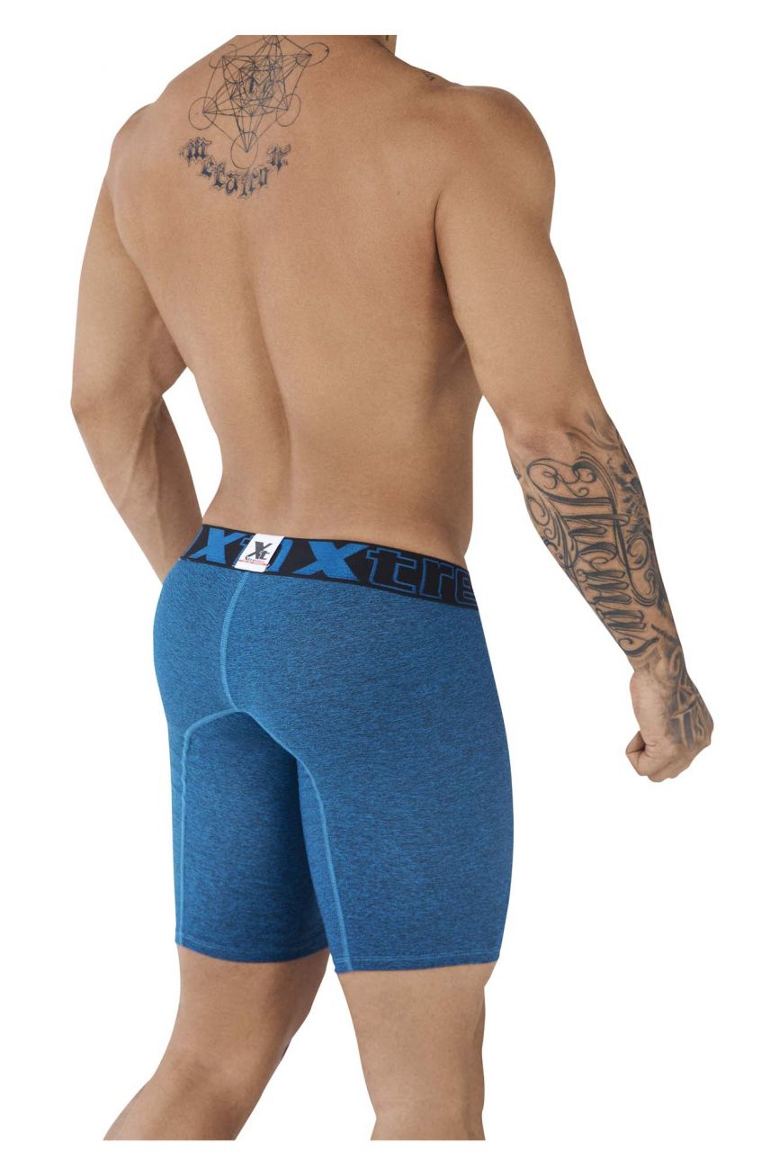 Xtremen 51485 Microfiber Athletic Boxer Briefs Blue