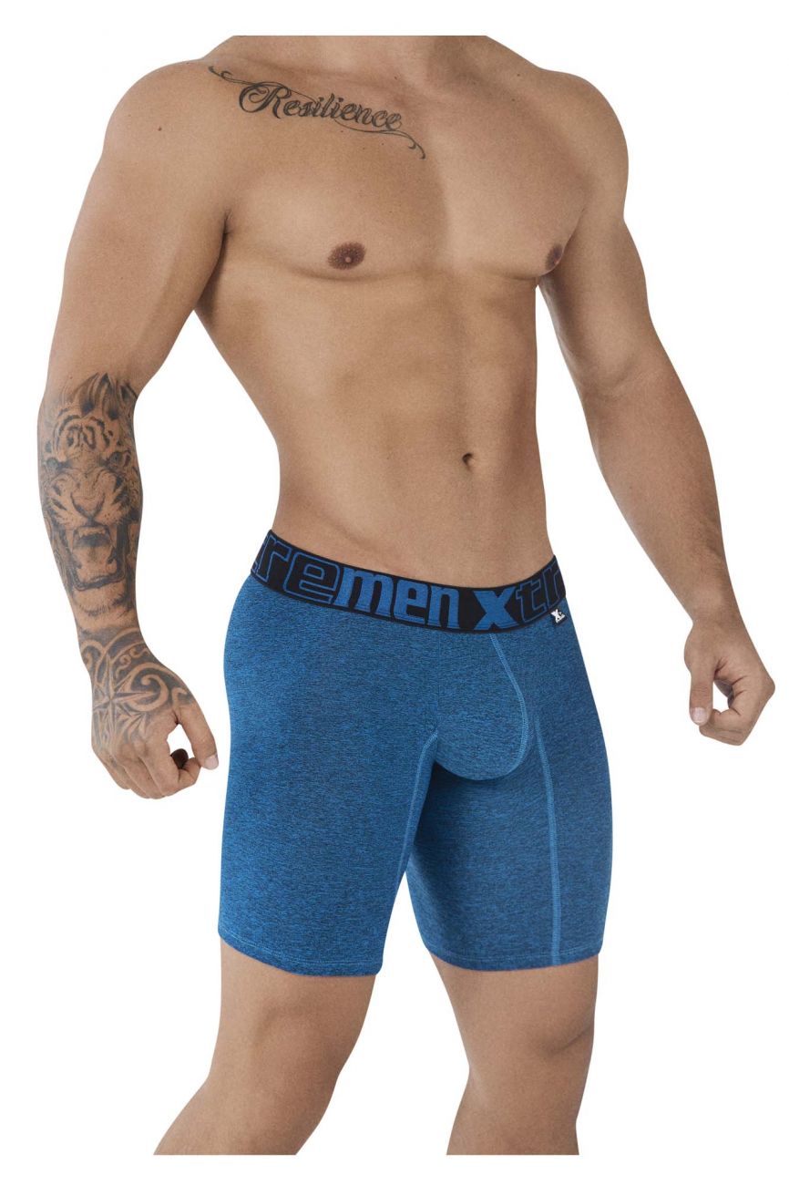 Xtremen 51485 Microfiber Athletic Boxer Briefs Blue