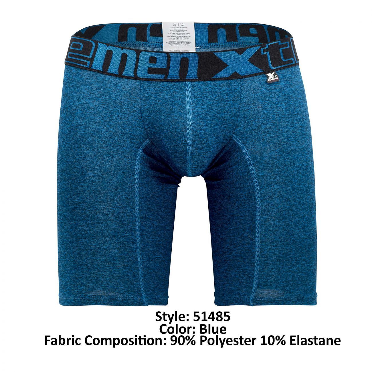 Xtremen 51485 Microfiber Athletic Boxer Briefs Blue - Size XL