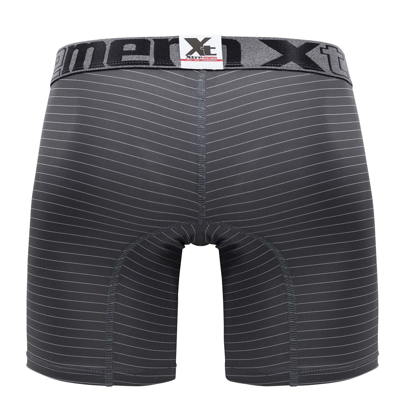 Xtremen 70004 Striped Boxer Briefs Gray Plus Sizes