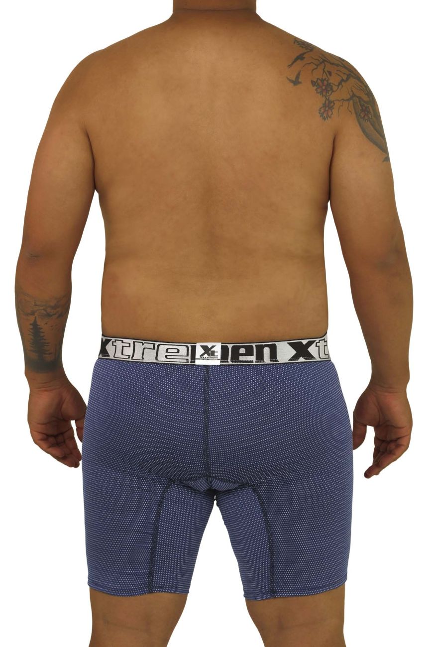 Xtremen 70005 Long Boxer Briefs Dark Blue Plus Sizes