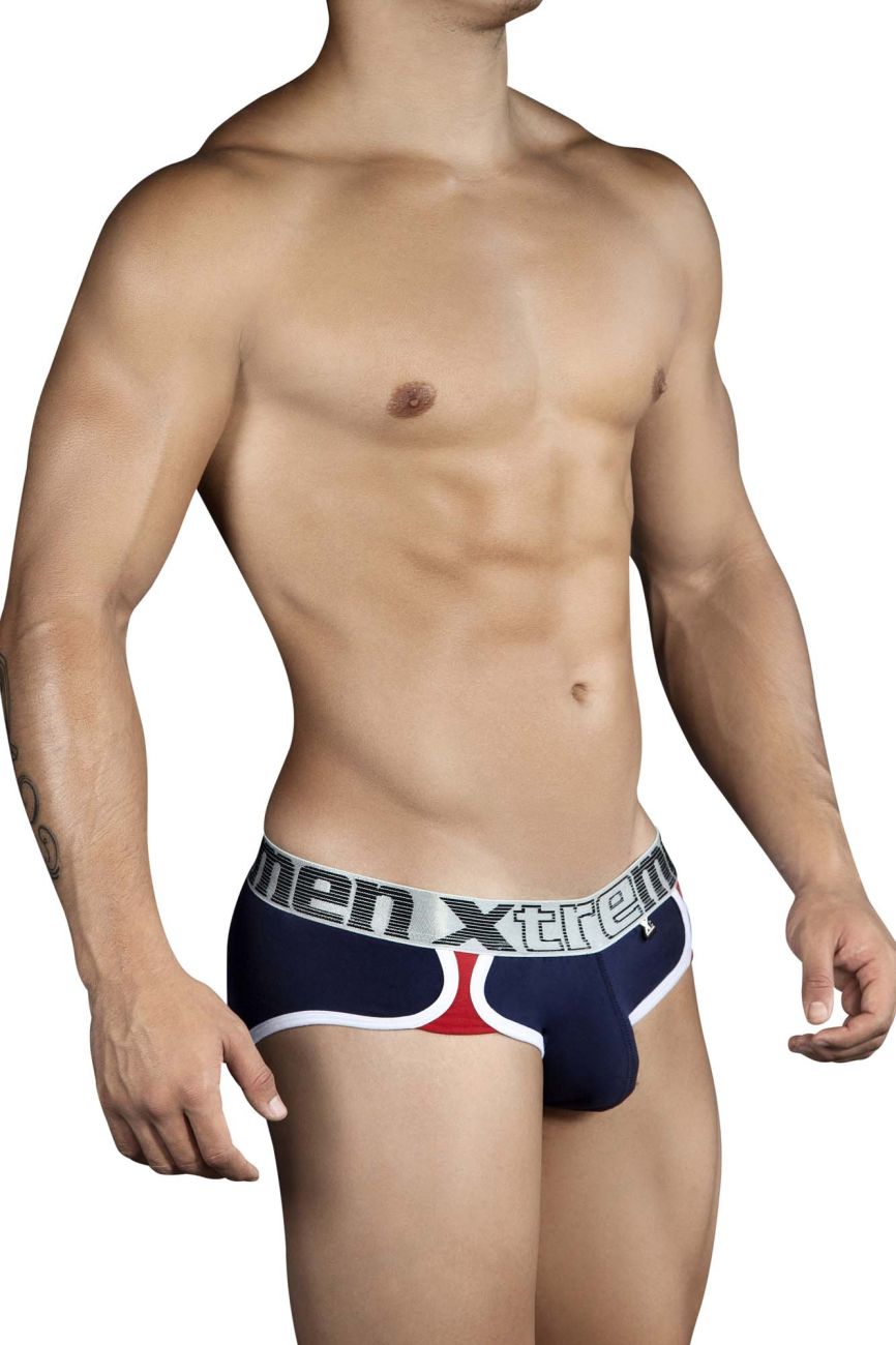 Xtremen 91014-3 3PK Briefs Blue-Gray-Blue