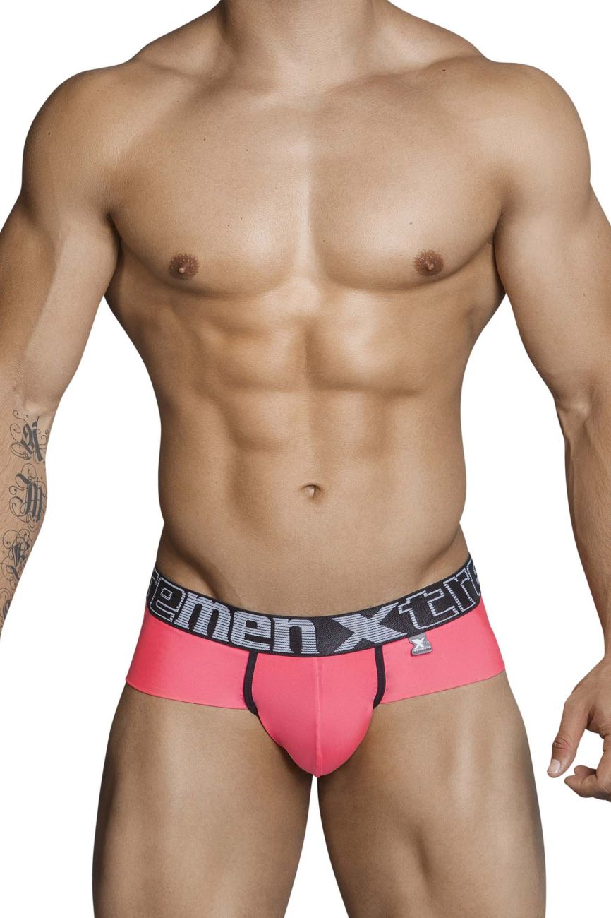 Xtremen 91020-3 3PK Briefs Coral-Black-Coral