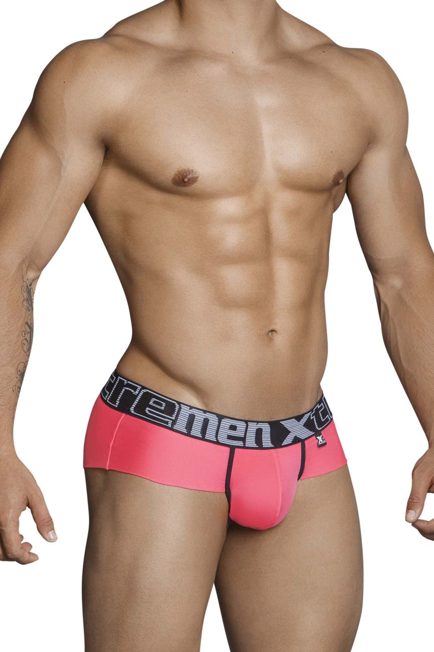 Xtremen 91020-3 3PK Briefs Coral-Black-Coral