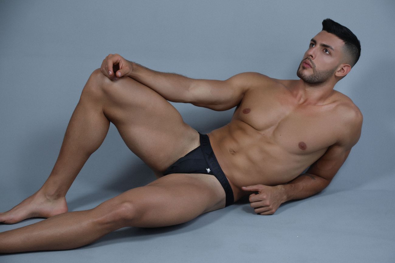 Xtremen 91031-3 3PK Piping Thongs Black White Gray - Size XL