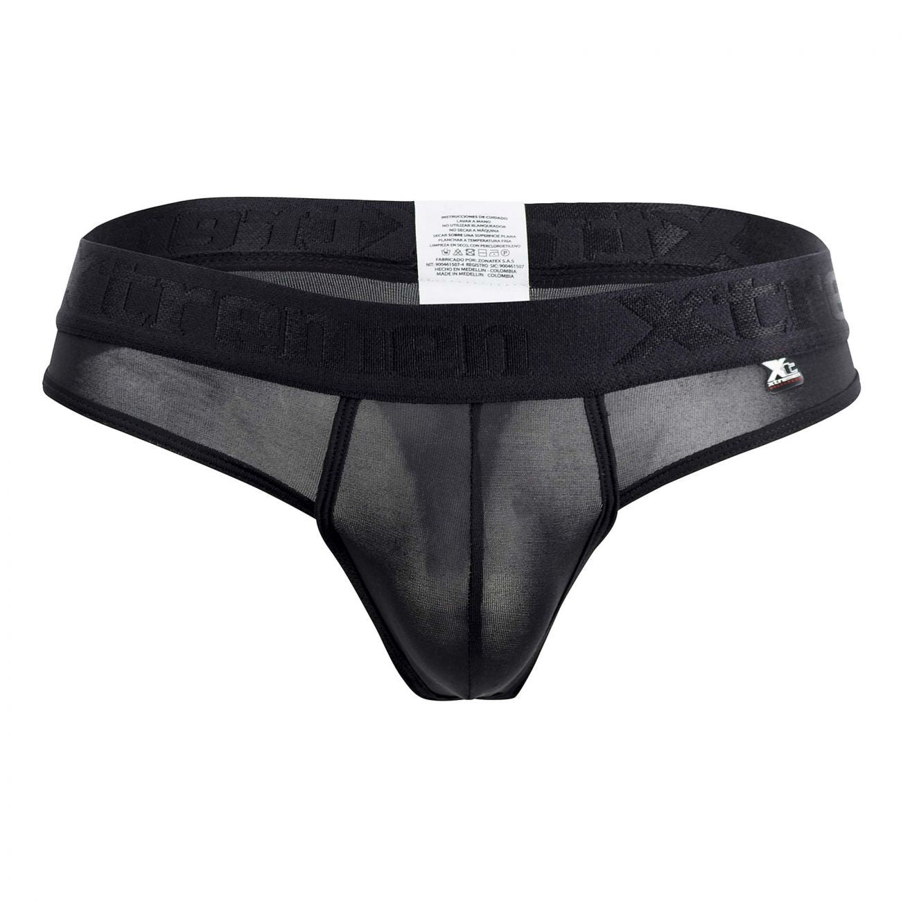 Xtremen 91031-3 3PK Piping Thongs Black White Gray - Size XL