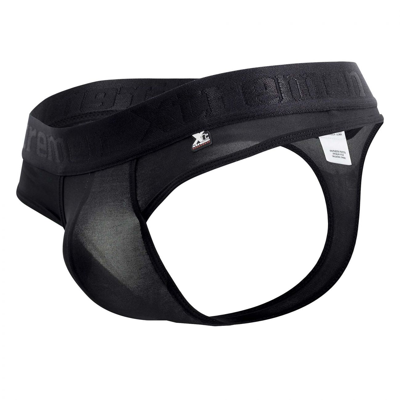 Xtremen 91031-3 3PK Piping Thongs Black White Gray - Size XL