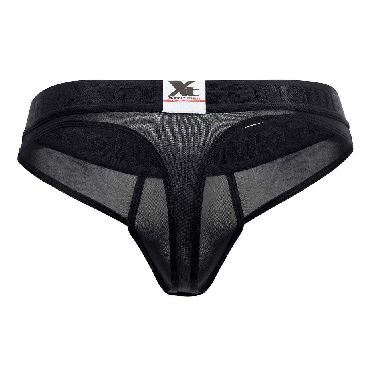 Xtremen 91031-3 3PK Piping Thongs Black White Gray - Size XL