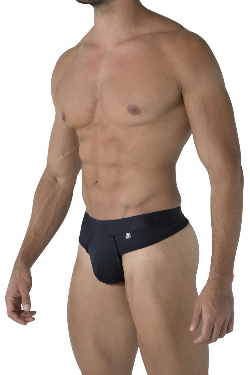 Xtremen 91031-3 3PK Piping Thongs Black White Gray - Size XL
