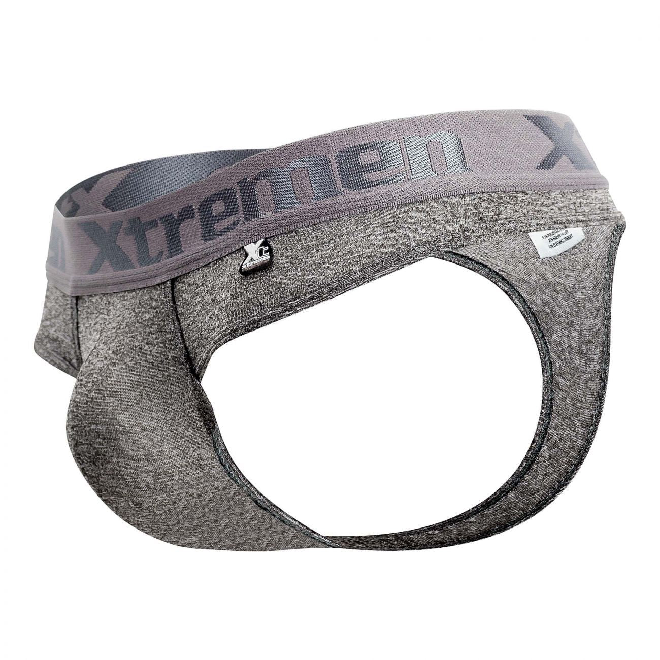 Xtremen 91031-3 3PK Piping Thongs Black White Gray - Size XL