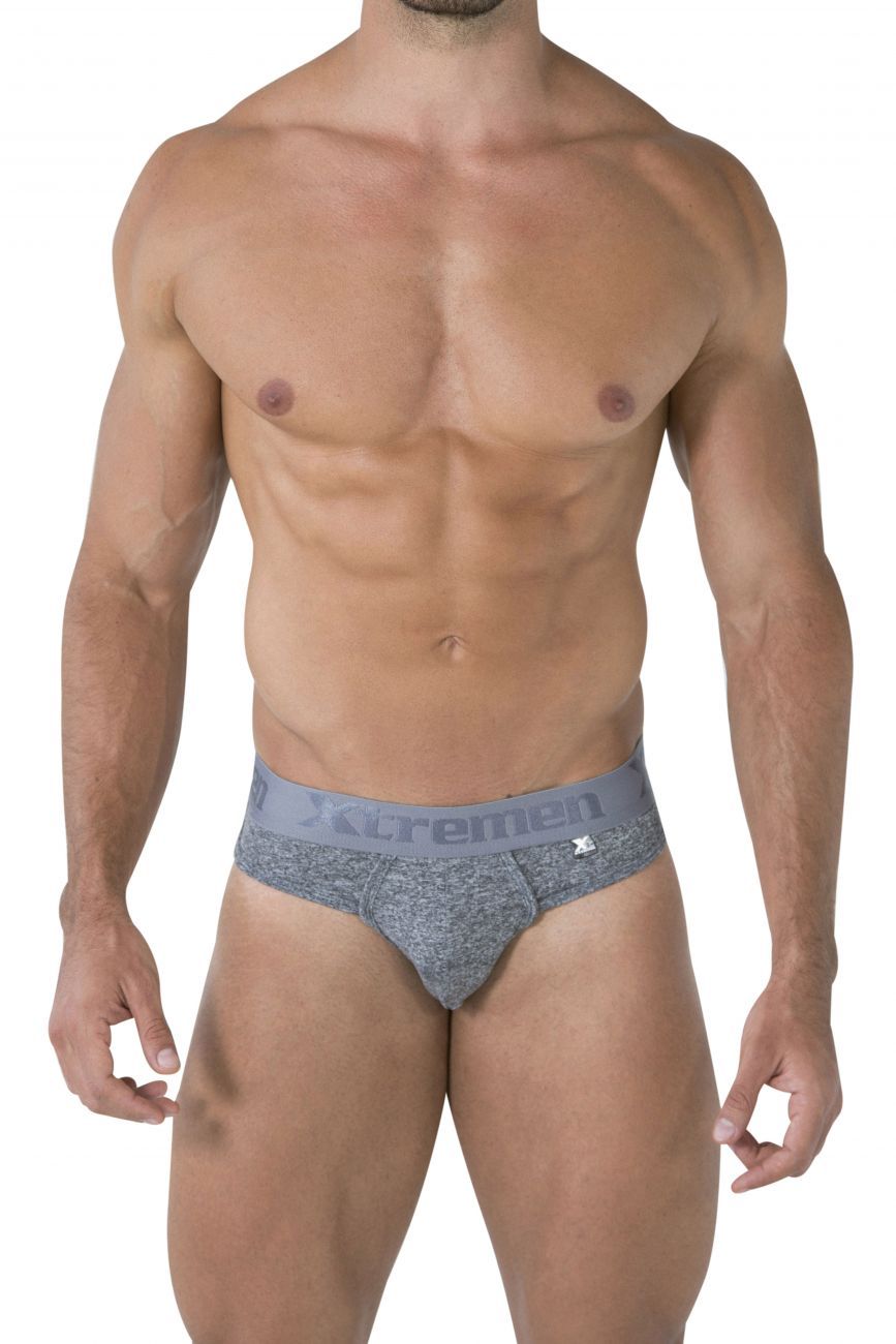 Xtremen 91031-3 3PK Piping Thongs Black White Gray - Size XL