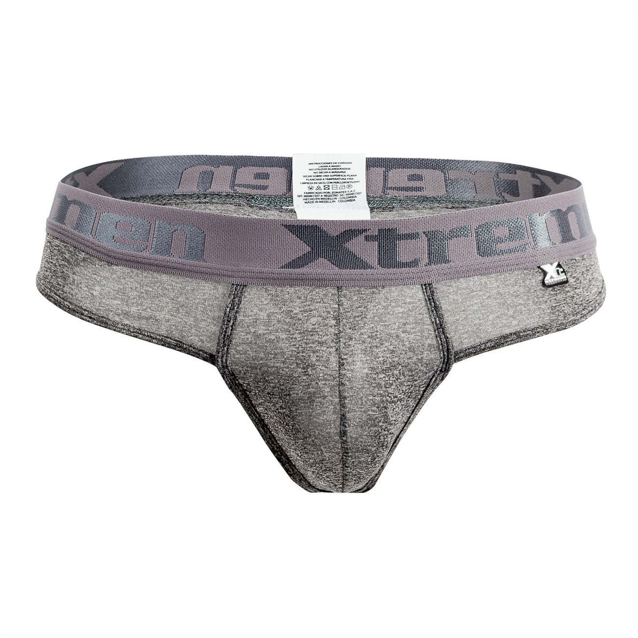 Xtremen 91031-3 3PK Piping Thongs Jasper Gray