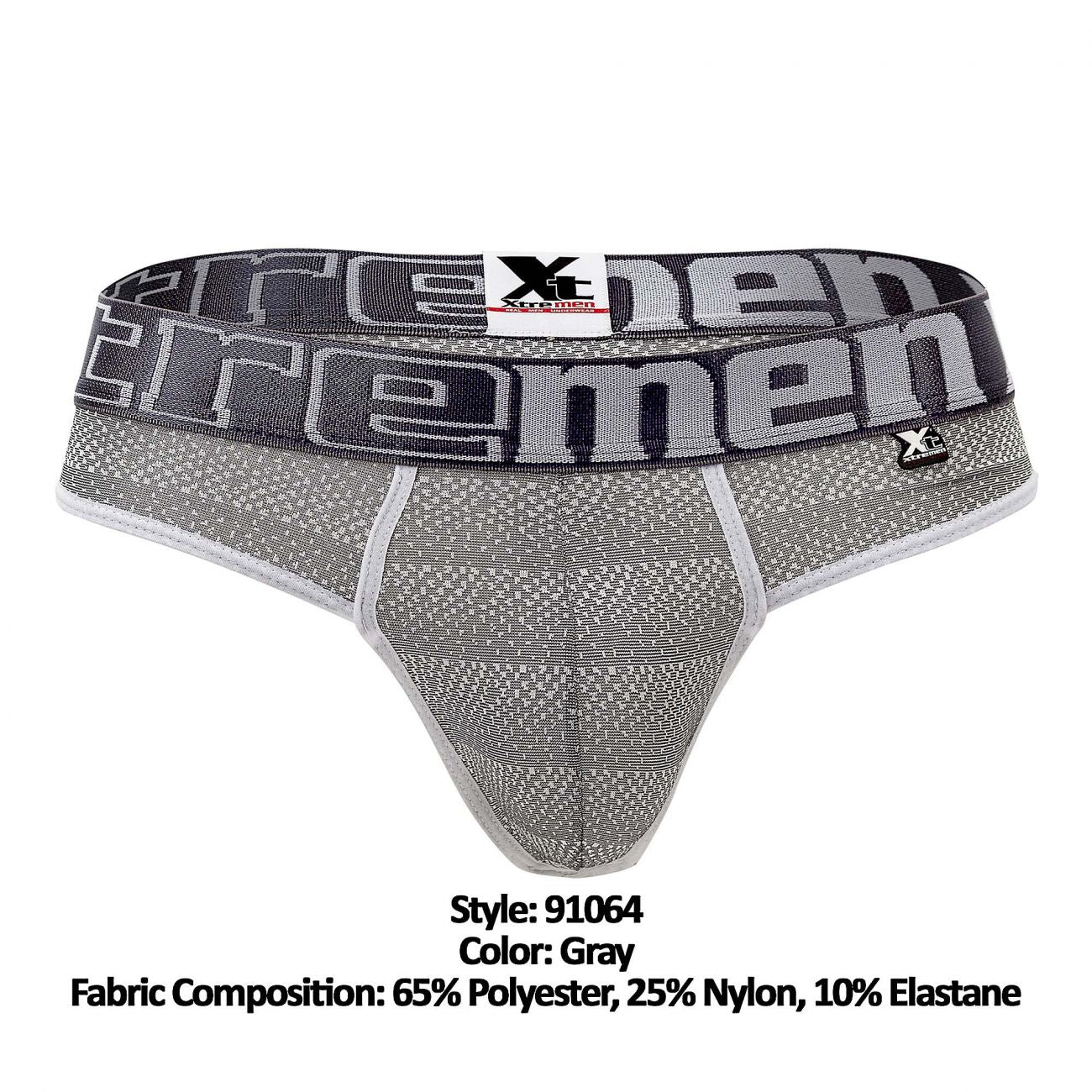 Xtremen 91064 Geometric Jacquard Thongs