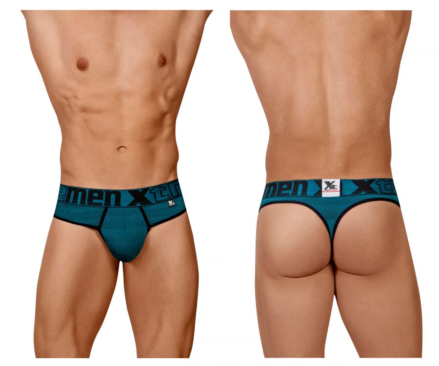 Xtremen 91064 Geometric Jacquard Thongs