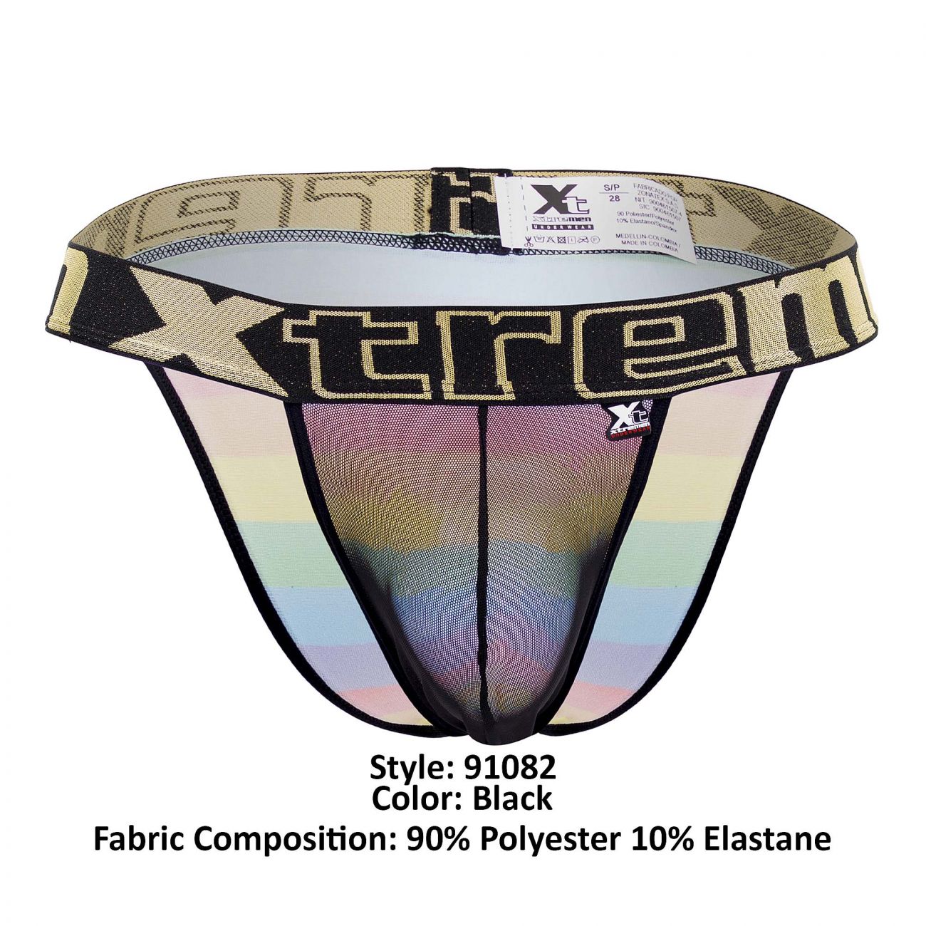 Xtremen 91082 Microfiber Pride Bikini Black