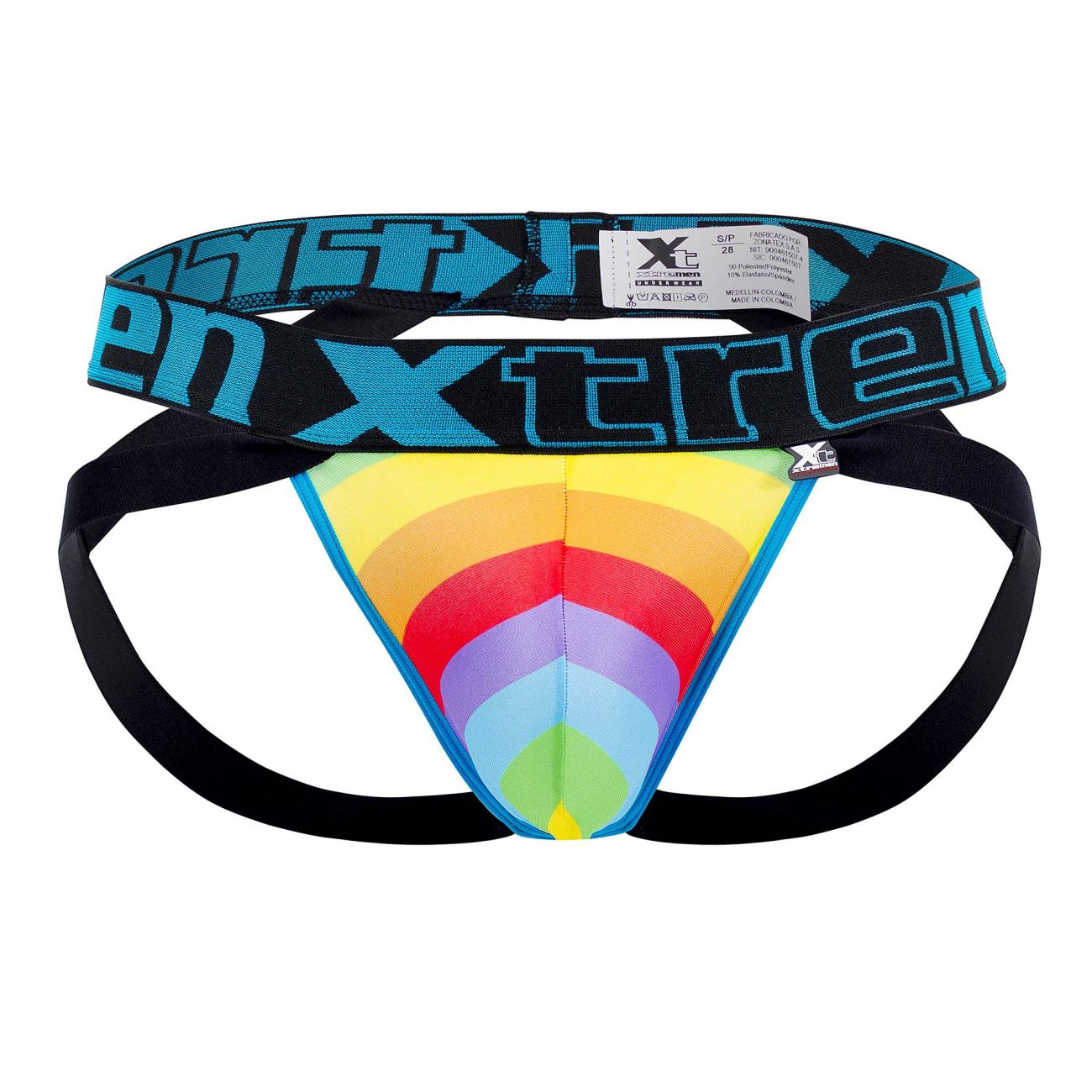 Xtremen 91083 Microfiber Pride Jockstrap Blue