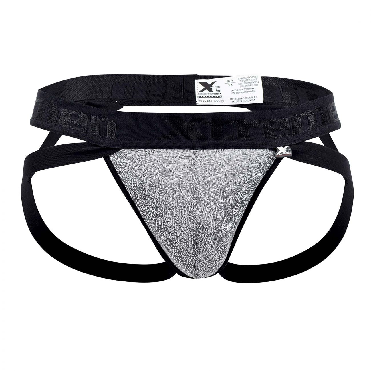 Xtremen 91085 Microfiber Jacquard Jockstrap Grey