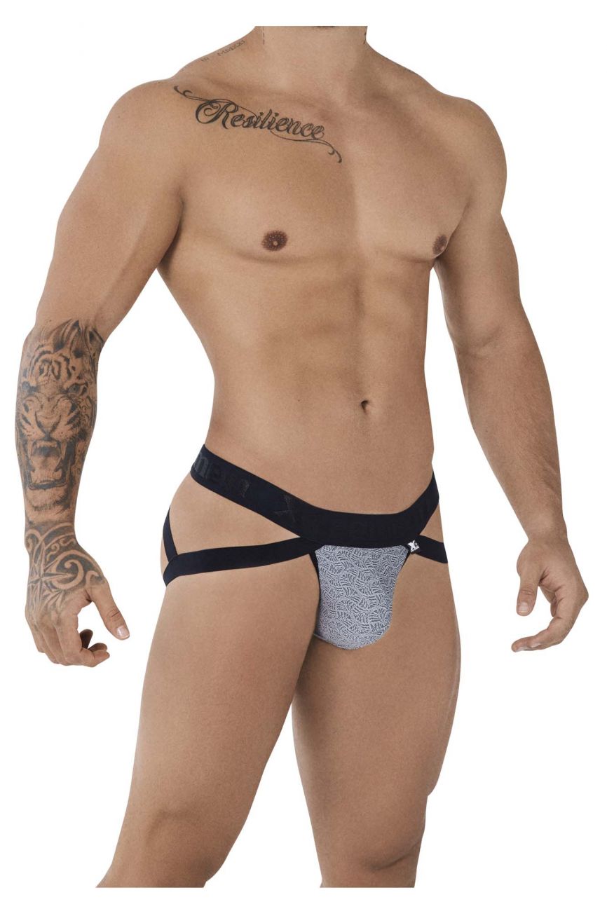 Xtremen 91085 Microfiber Jacquard Jockstrap Grey