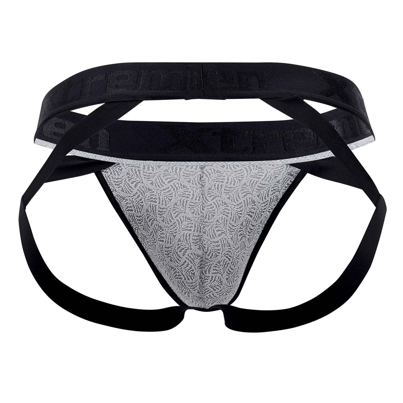 Xtremen 91085 Microfiber Jacquard Jockstrap Grey