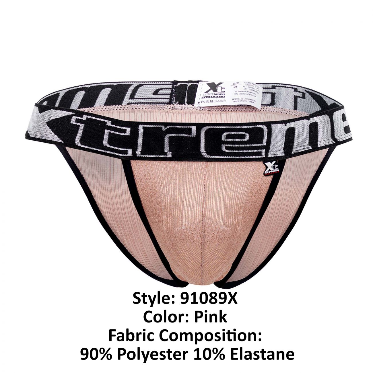 Xtremen 91089X Frice Microfiber Bikini Pink Plus Sizes