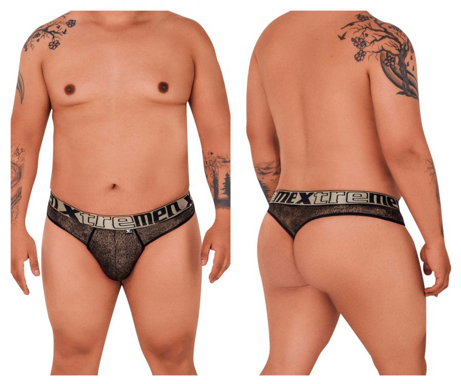 Xtremen 91091X Frice Microfiber Thongs Black Plus Sizes