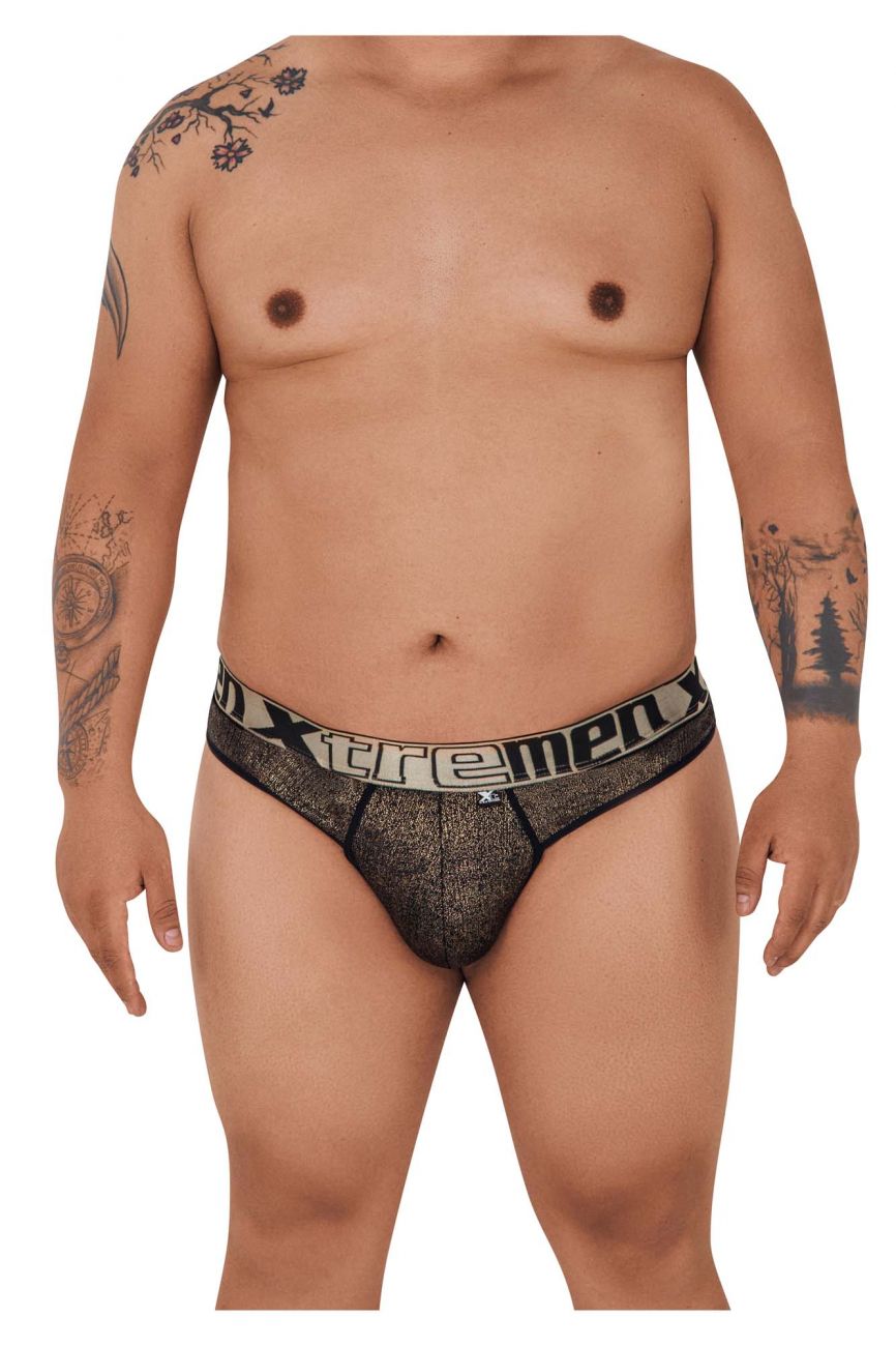 Xtremen 91091X Frice Microfiber Thongs Black Plus Sizes