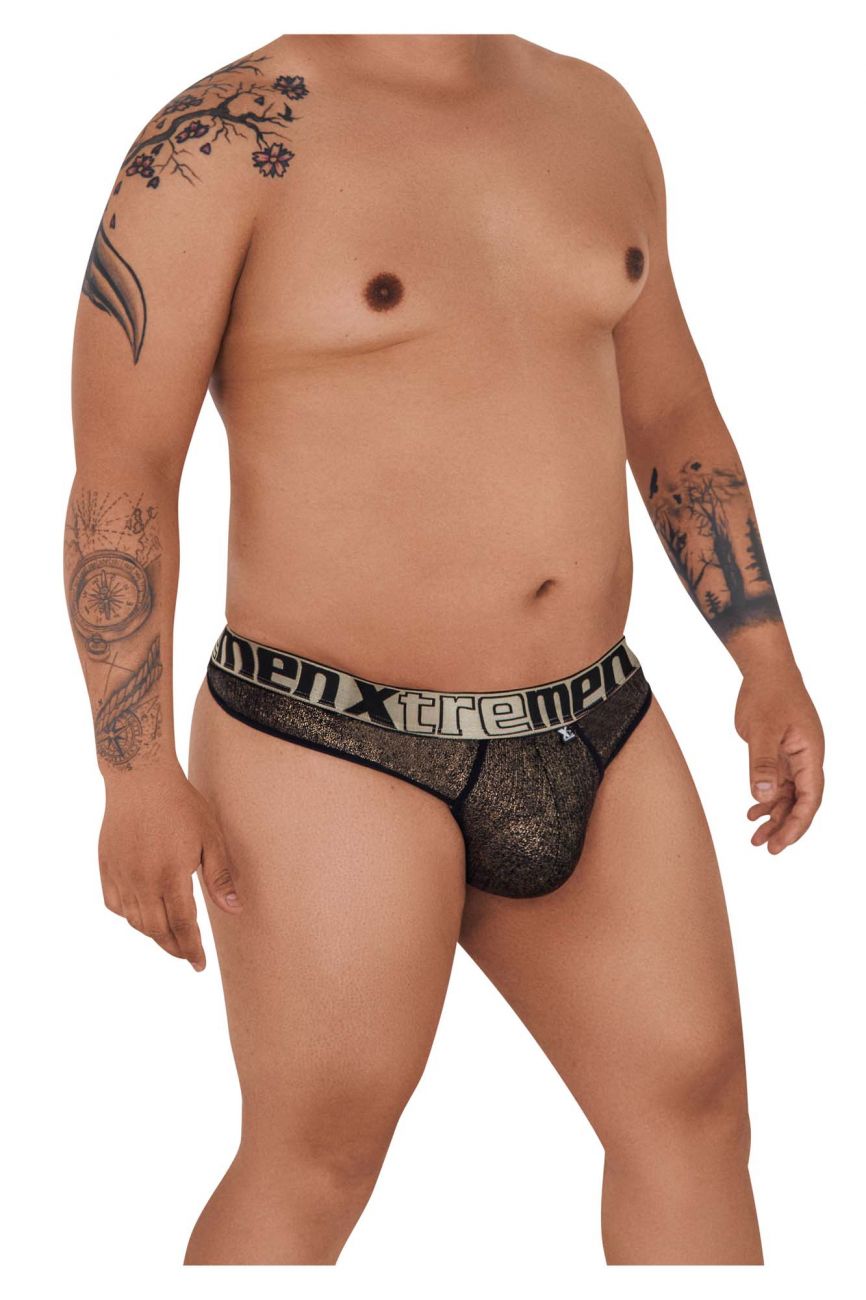 Xtremen 91091X Frice Microfiber Thongs Black Plus Sizes