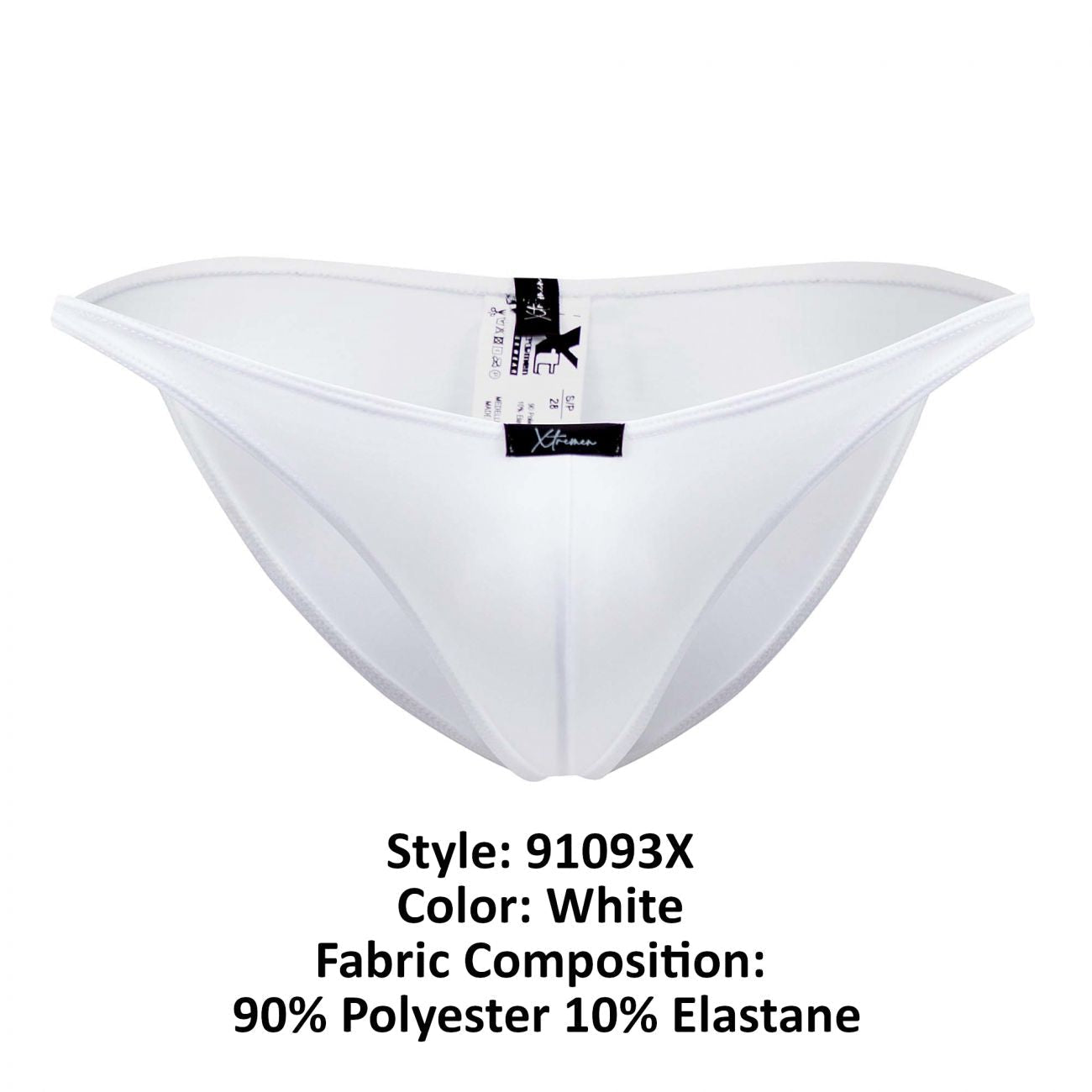 Xtremen 91093X Microfiber Bikini White Plus Sizes
