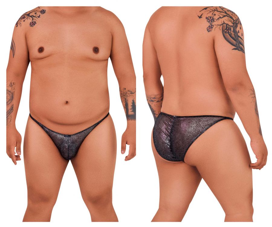 Xtremen 91097X Microfiber Bikini Black Plus Sizes