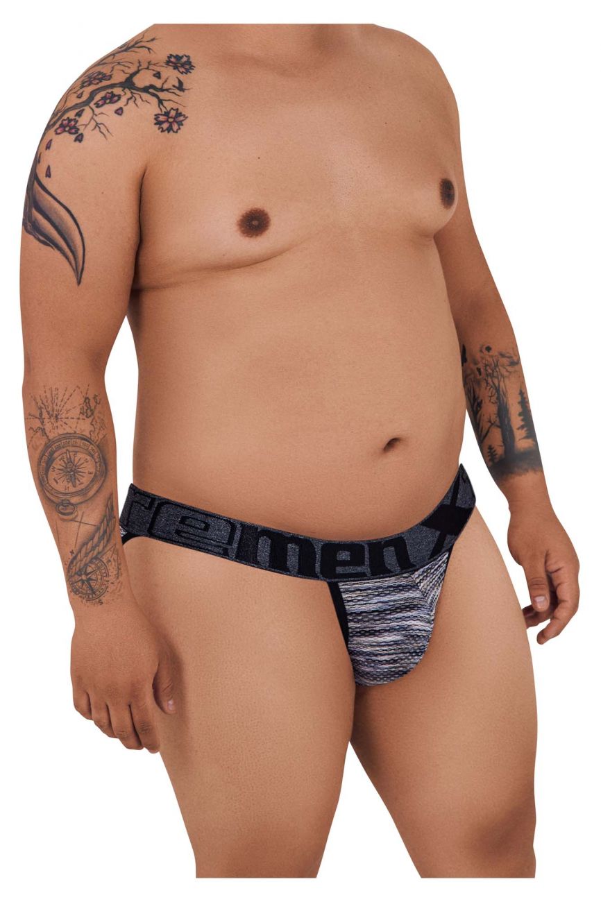 Xtremen 91098X Microfiber Mesh Bikini Black Plus Sizes