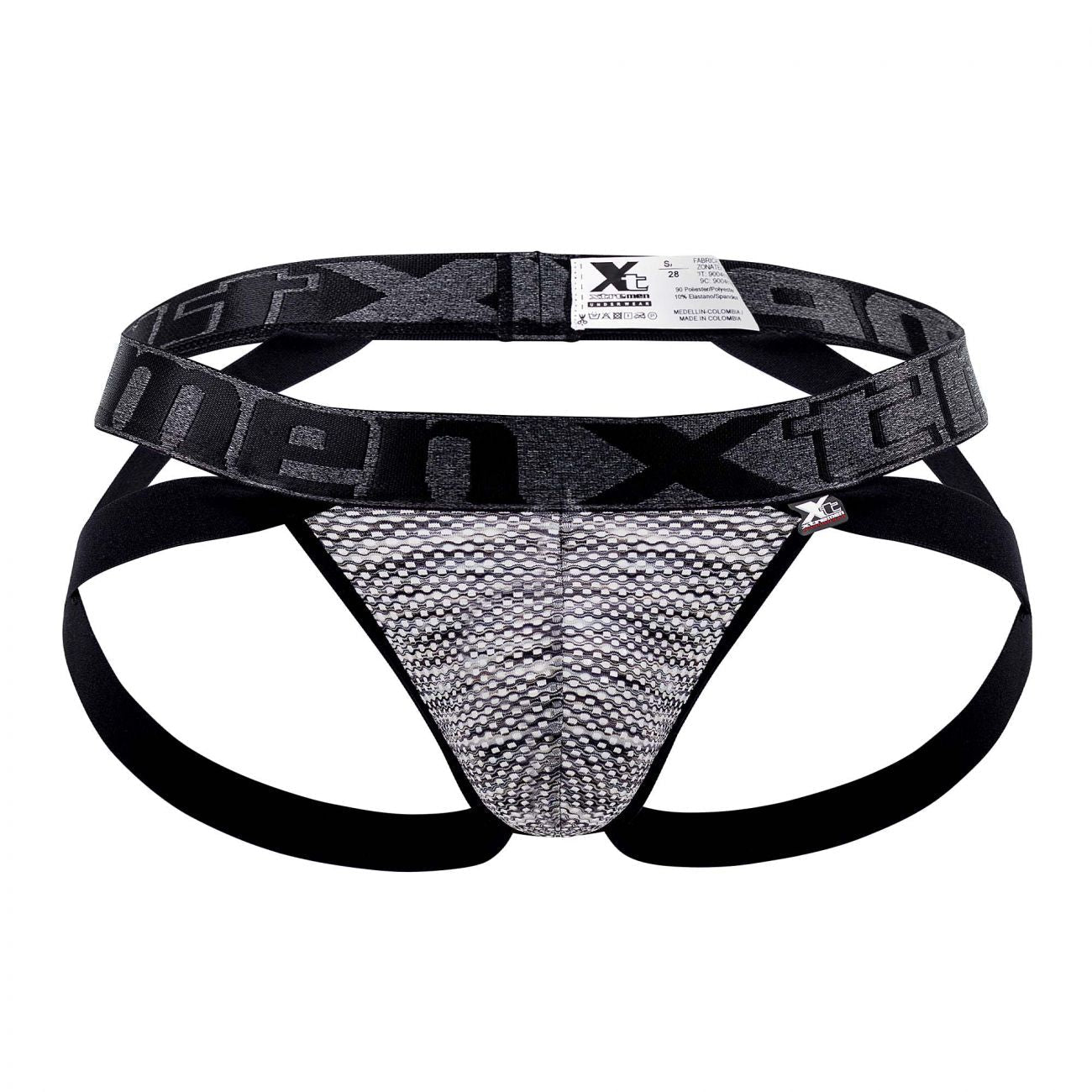 Xtremen 91099 Microfiber Mesh Jockstrap Black